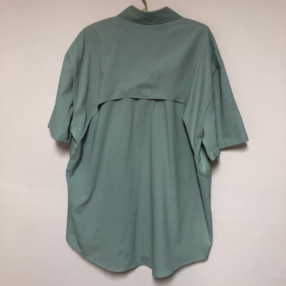 Reel Legends Vented Grey Lightweight Fishing Short Sleeve Shirt Size Large - Picture 2 of 11